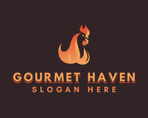 Flame Chicken Grill logo design