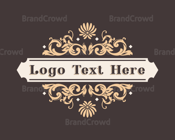 Elegant Luxury Floral Ornament Logo