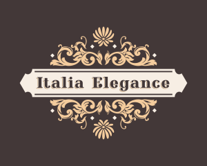 Elegant Luxury Floral Ornament logo design