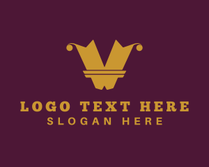 Retro - Fancy Royal Boutique Letter V logo design