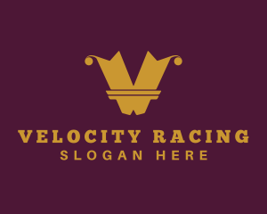 Fancy Royal Boutique Letter V logo design