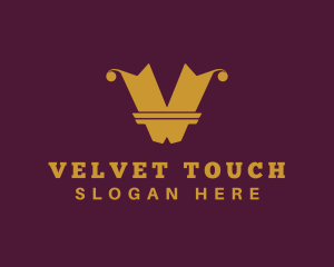 Fancy Royal Boutique Letter V logo design