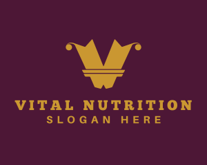 Fancy Royal Boutique Letter V logo design