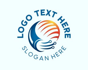 Transmission - Electrical Global Cable logo design