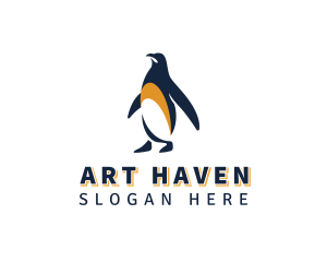 Penguin Bird Animal logo design