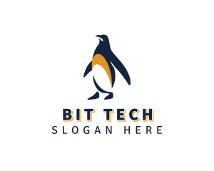 Penguin Bird Animal logo design