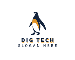 Penguin Bird Animal logo design