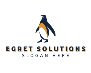 Penguin Bird Animal logo design