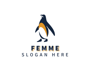 Penguin Bird Animal logo design