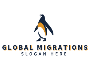 Penguin Bird Animal logo design