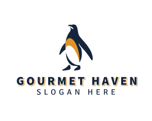 Penguin Bird Animal logo design