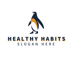 Penguin Bird Animal logo design