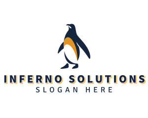 Penguin Bird Animal logo design