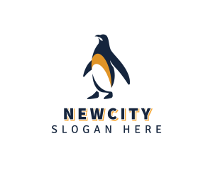 Penguin Bird Animal logo design