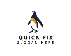 Penguin Bird Animal logo design