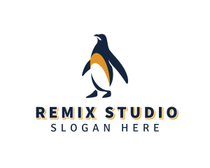 Penguin Bird Animal logo design