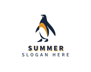 Penguin Bird Animal logo design