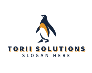 Penguin Bird Animal logo design