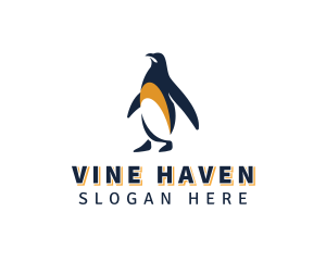 Penguin Bird Animal logo design