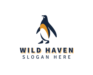 Penguin Bird Animal logo design