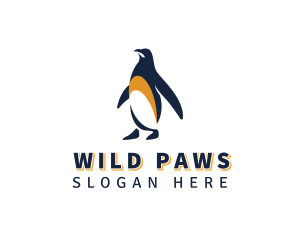 Penguin Bird Animal logo design