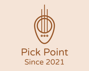 Pick - Guitar Strings Pick logo design