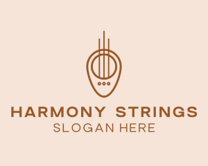 Guitar Strings Pick logo design