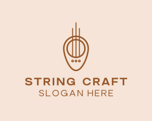 Guitar Strings Pick logo design