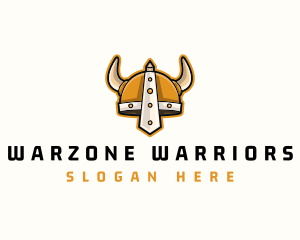 Viking Helmet Warrior logo design