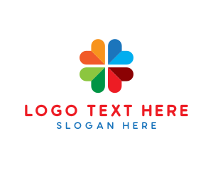 Non Profit Organization - Colorful Heart Clover logo design