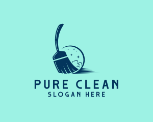 Cleaning Broom Chores logo design