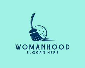 Homemaking - Cleaning Broom Chores logo design