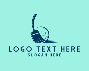Shiny - Cleaning Broom Chores logo design