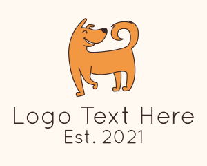 Pup - Adorable Happy Dog logo design