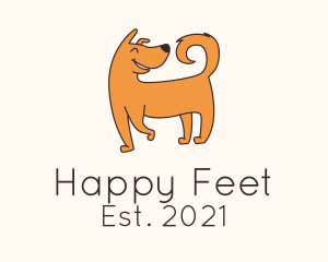 Adorable Happy Dog logo design