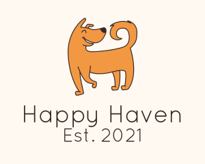 Adorable Happy Dog logo design