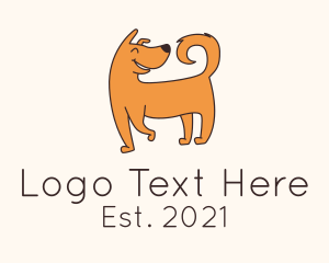 Dog - Adorable Happy Dog logo design