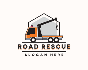 Tow Truck Transport logo design