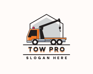 Tow Truck Transport logo design