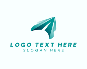 Paper Plane - Pilot Plane Forwarding logo design