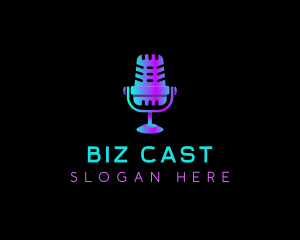 Singer - Radio Podcast Microphone logo design