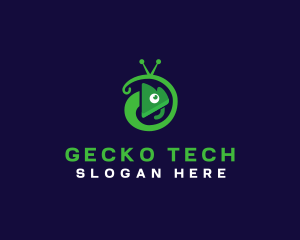 Gecko - Gecko Television Media logo design