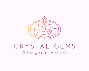 Sparkling Crystal Gem logo design