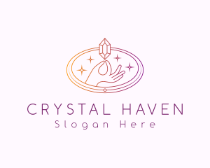 Sparkling Crystal Gem logo design