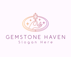 Sparkling Crystal Gem logo design