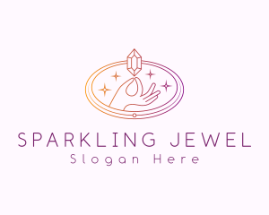 Sparkling Crystal Gem logo design