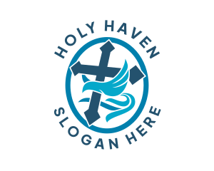 Holy Cross Dove logo design