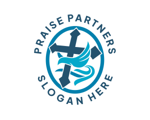 Praise - Holy Cross Dove logo design