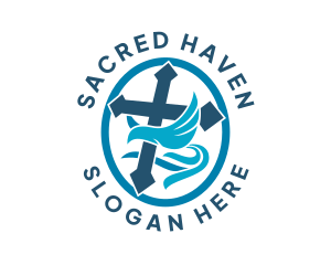 Holy Cross Dove logo design