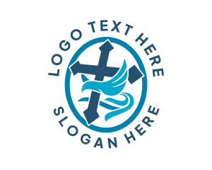 Evangelical - Holy Cross Dove logo design